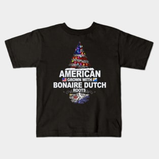 Christmas Tree  American Grown With Bonaire Dutch Roots - Gift for Bonaire Dutch From Bonaire Kids T-Shirt